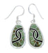 Sterling Silver Turquoise Inlay Hook Dangle Earrings AX23492